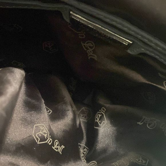 Valentina Teal Leather Bucket Shoulder Bag Double Zipper Made In Italy - Picture 4 of 12